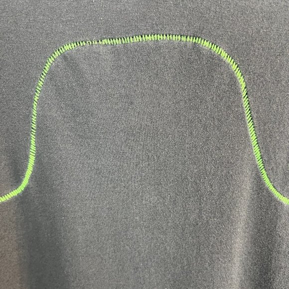 J. Lindeberg Polo Shirt Large Mens Black Green Short Sleeve Stitch‎ Logo Cotton - Picture 8 of 11